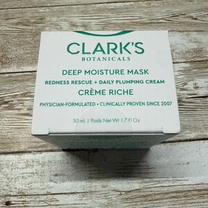 CLARK'S Botanicals Deep Moisture Mask Facial Cream Moisturizer 1.7 Oz Sealed